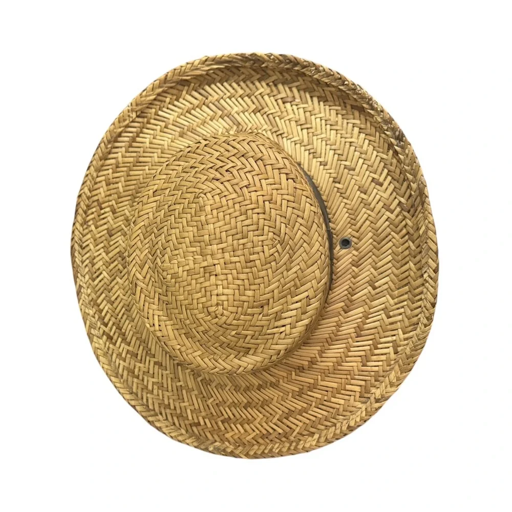 Straw Gambler sun Hat Vented leather band western Golf unisex Cowboy outdoors